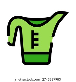 Green measuring cup with a handle and spout, featuring measurement lines, for accurately pouring and sizing liquids in the kitchen or for scientific experiments