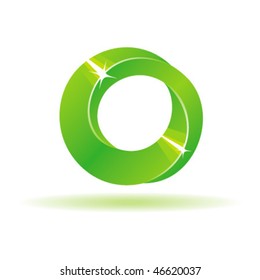 Green Mebius Stripe. Vector illustration.
