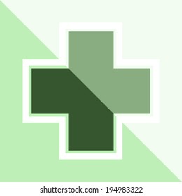 green medical background and cross icon pattern(vector)