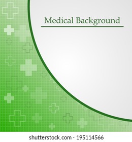 green medical background and cross icon pattern(vector)