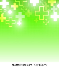 Green medical design with crosses