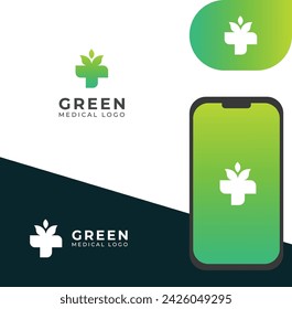 Green Medical logo creative vector design.
