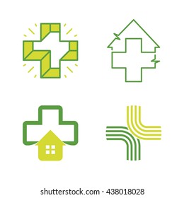 Green medical vector symbol.