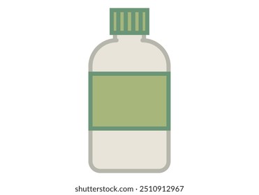 Green medicine or drug bottle