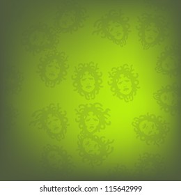 Green Medusa pattern