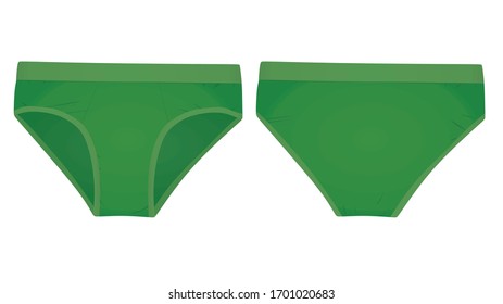 Green men underwear. vector illustration