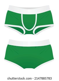 Green men underwear. vector illustration