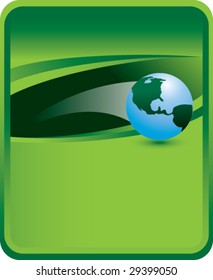 green message board with earth