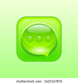 Green Messenger Mail Icon Logo Vector
