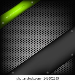 green metal background pattern texture grey metal steel message board for text and message design eps10