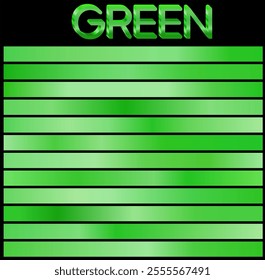 Green metal gradient. Background template for screen, mobile, banner, sticker, label, packaging, print. Vivid color combination..