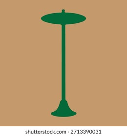 Lámpara de mesa de metal verde Ilustración vectorial