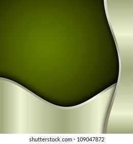 Green metal template with place for text
