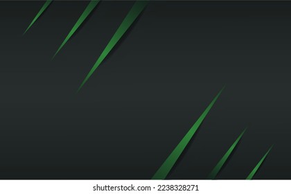 vector de metal verde. Luz y sombra sobre un fondo negro abstracto. Pasos 10