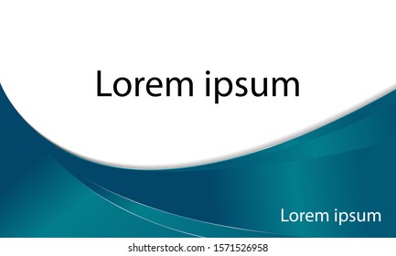 green metallic curve with white  background