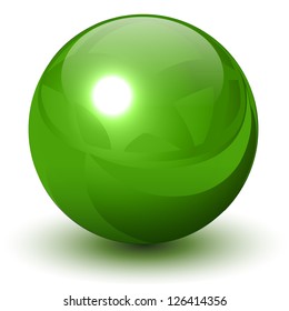 Green Metallic Sphere