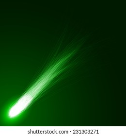green meteor abstract vector