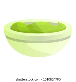 Green mexican sauce icon. Cartoon of green mexican sauce vector icon for web design isolated on white background