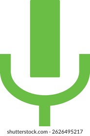 green microphone png icon make by illustrator