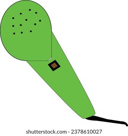 green microphone vector design drawing