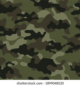 green military camouflage vector seamless pattern