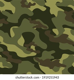 green military camouflage vector seamless print