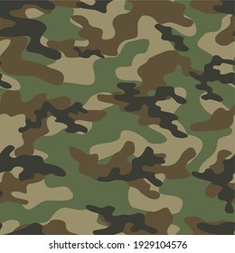 green military camouflage vector seamless print