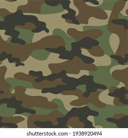 green military camouflage vector seamless pattern