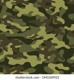 green military camouflage vector seamless pattern