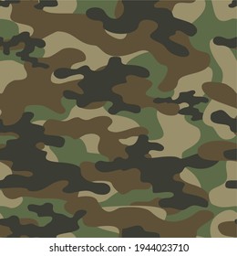green military camouflage. vector seamless pattern. army camouflage for clothing or printing