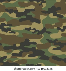green military camouflage. vector seamless pattern. army camouflage for clothing or printing