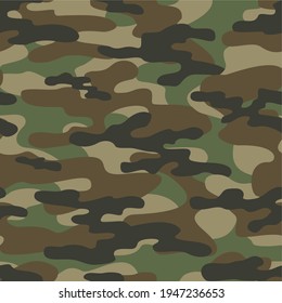 green military camouflage vector seamless pattern