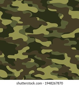 green military camouflage. vector seamless print. army camouflage for clothing or printing