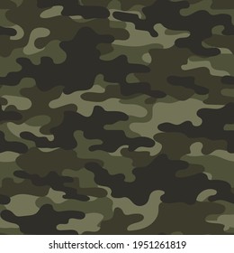 green military camouflage. vector seamless print. army camouflage for clothing or printing