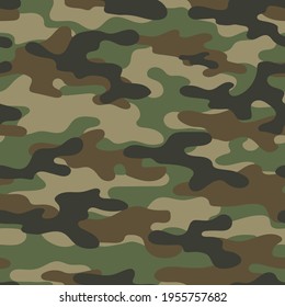 green military camouflage. vector seamless print. army camouflage for clothing or printing