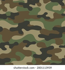 green military camouflage. vector seamless print. army camouflage for clothing or printing