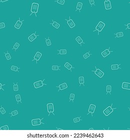 Green Military dog tag icon isolated seamless pattern on green background. Identity tag icon. Army sign.  Vector