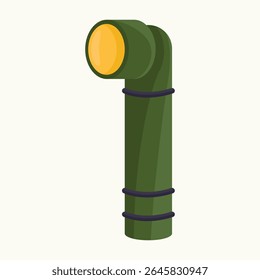 A green military periscope used for observation from a concealed position
