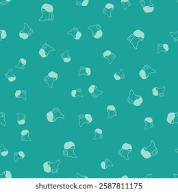 Green Milk jug or pitcher icon isolated seamless pattern on green background.  Vector