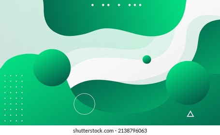 Green minimal geometric background. Abstract background modern hipster futuristic geometric graphic. gradient trending background Vector illustration