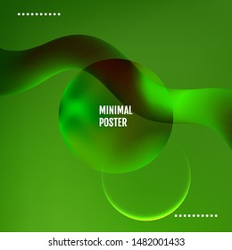 Green Minimal geometric background. Asbtract Green background design.