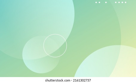 Green minimal geometric background. Circle Creative Wallpaper. Dynamic textured geometric element design with dots decoration. Modern gradient light vector illustration
