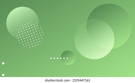 Fondo geométrico mínimo verde. Papel de escritorio creativo en círculo. Diseño abstracto mínimo de la cubierta. Papel pintado de color creativo. Afiche moderno de degradado. Ilustración del vector