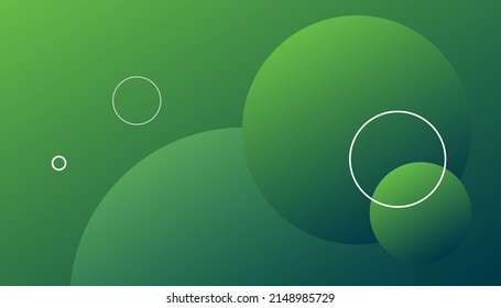 Green minimal geometric background. Dynamic shapes composition and elements. Modern design in Eps10 vector illustration 