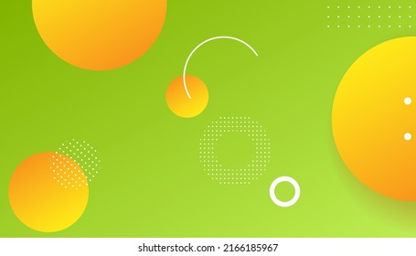 Green minimal geometric background. Dynamic shapes composition with gradient color. Modern and futuristic design for cover and poster. Eps10 vector