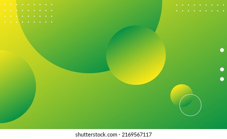 Green minimal geometric background. Geometric wallpaper with circle. Minimal geometric background. Gradient shapes composition. Fluid gradient shapes composition. Eps10 vector
