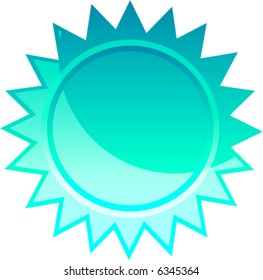 green, mint color star shape icon
