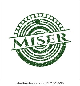 Green Miser distressed rubber grunge texture seal