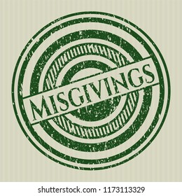 Green Misgivings grunge stamp
