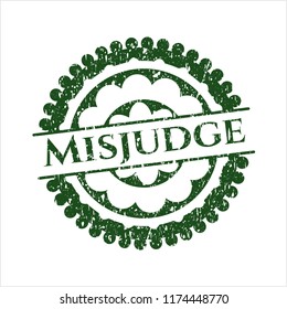 Green Misjudge distressed grunge seal